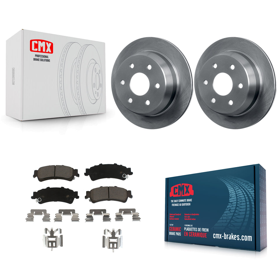Rear Disc Brake Rotors And Ceramic Pads Kit For Chevrolet Silverado 1500 GMC Sierra Tahoe Classic Suburban Astro Yukon XL Safari K8C-101832