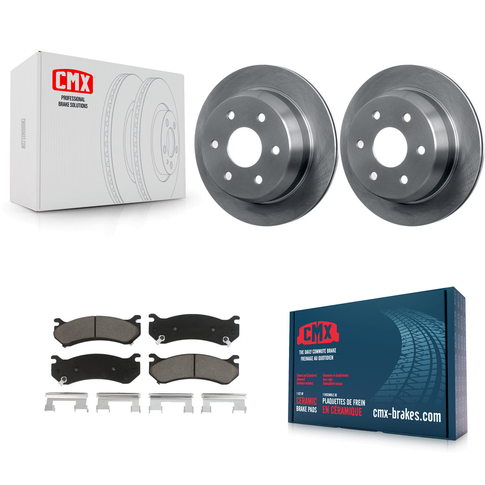 Rear Disc Brake Rotors And Ceramic Pads Kit For 2003-2003 Chevrolet Silverado 2500 HD Suburban GMC Sierra K8C-101834