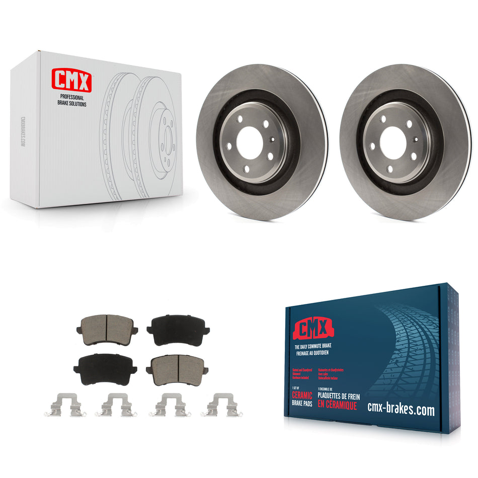 Rear Disc Brake Rotors And Ceramic Pads Kit For Audi S5 A4 Quattro K8C-101857