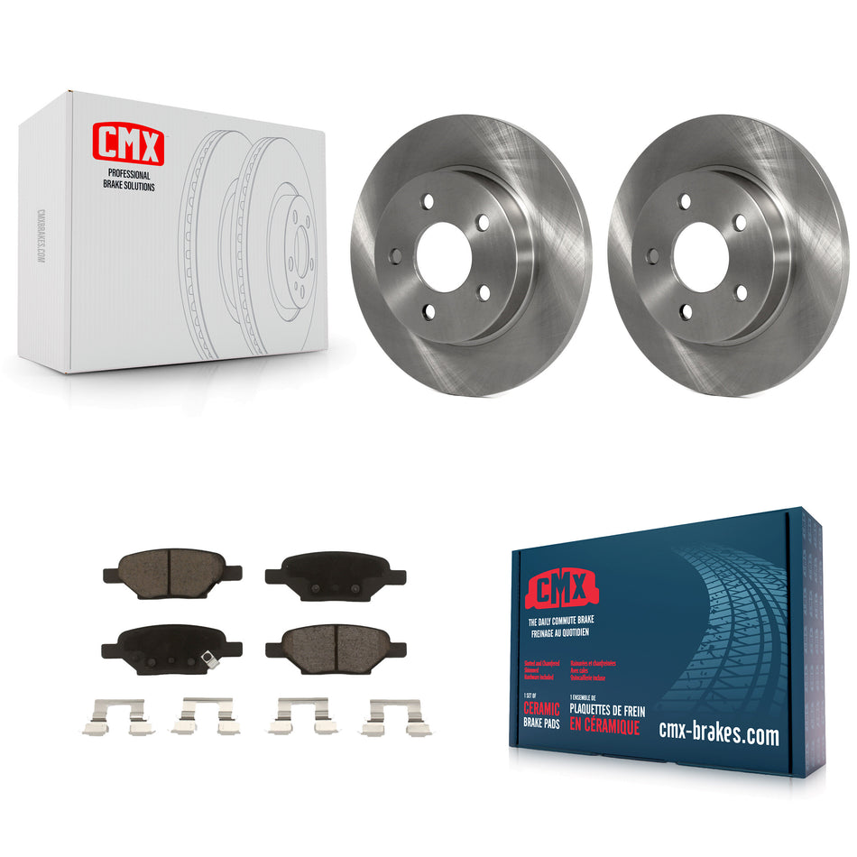 Rear Disc Brake Rotors And Ceramic Pads Kit For Chevrolet Malibu Pontiac G6 Cobalt Saturn Ion HHR Aura G5 Pursuit K8C-101860