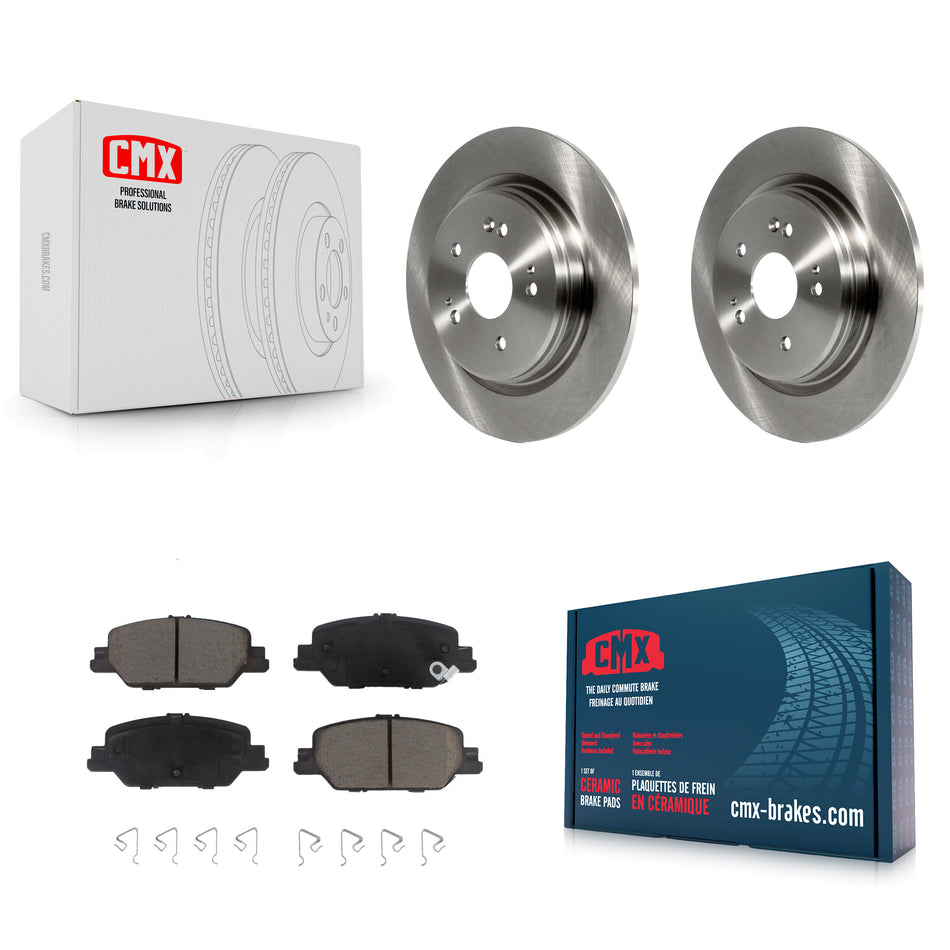 Rear Disc Brake Rotors And Ceramic Pads Kit For 2017-2022 Honda CR-V K8C-101863