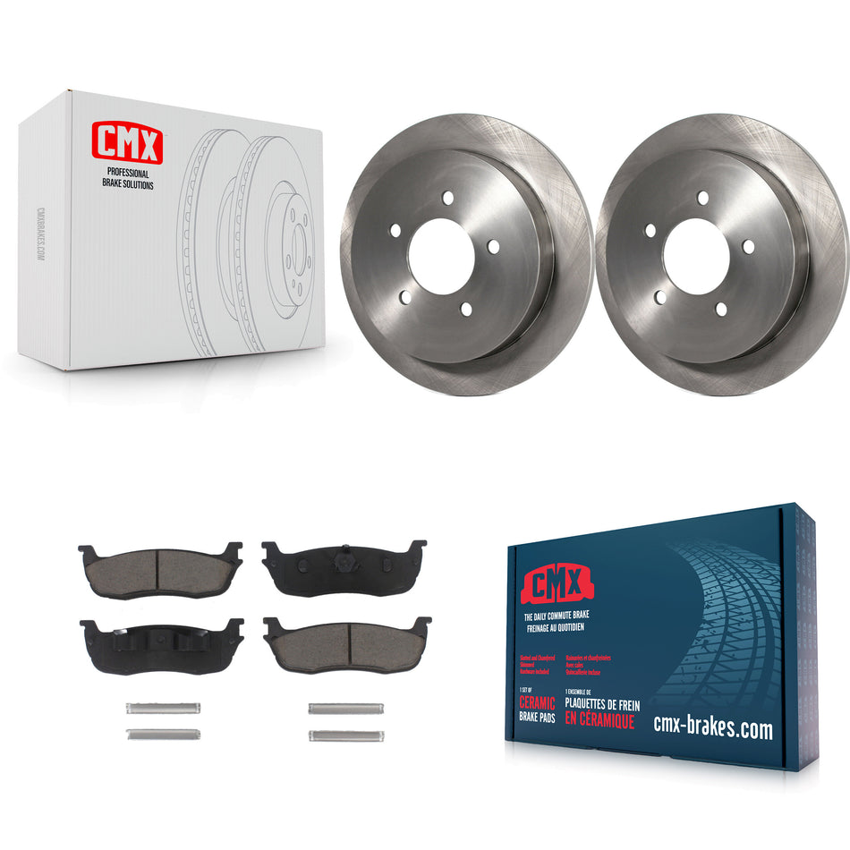 Rear Disc Brake Rotors And Ceramic Pads Kit For Ford F-150 Expedition Lincoln Navigator Heritage Blackwood K8C-101867