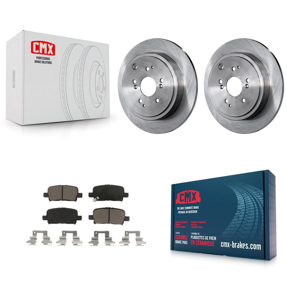 Rear Disc Brake Rotors And Ceramic Pads Kit For Honda Pilot Acura MDX K8C-101869