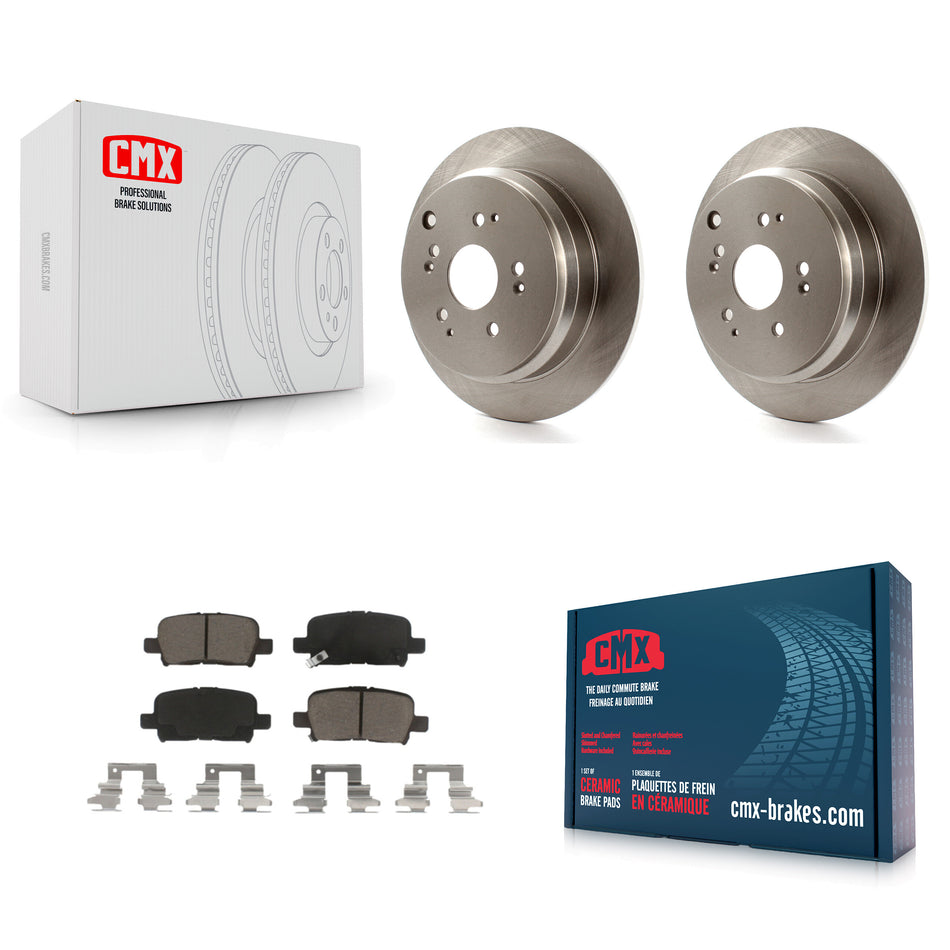 Rear Disc Brake Rotors And Ceramic Pads Kit For 2002-2004 Honda Odyssey K8C-101873