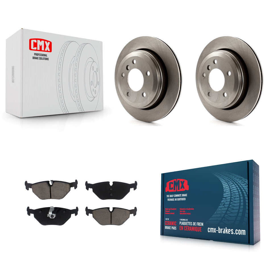 Rear Disc Brake Rotors And Ceramic Pads Kit For 2001-2005 BMW 325xi K8C-101874