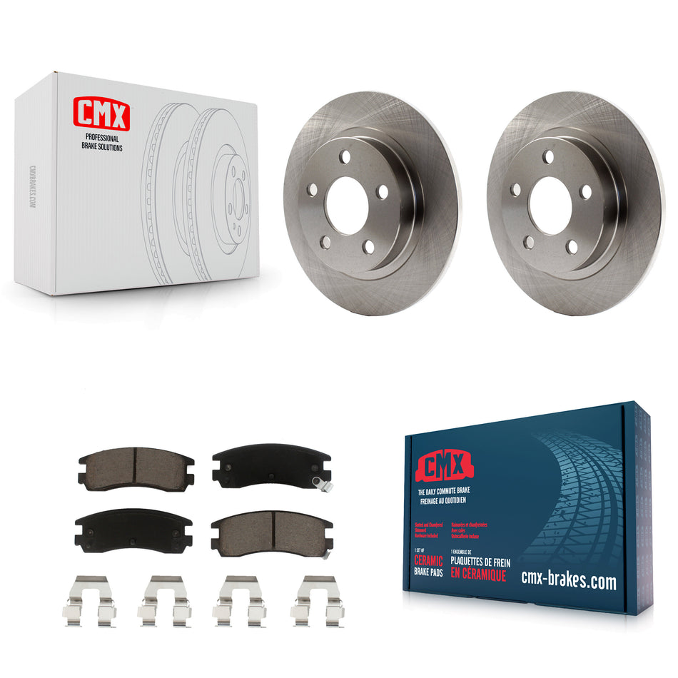 Rear Disc Brake Rotors And Ceramic Pads Kit For Buick LeSabre Park Avenue Pontiac Bonneville Oldsmobile Aurora Cadillac Eldorado K8C-101902