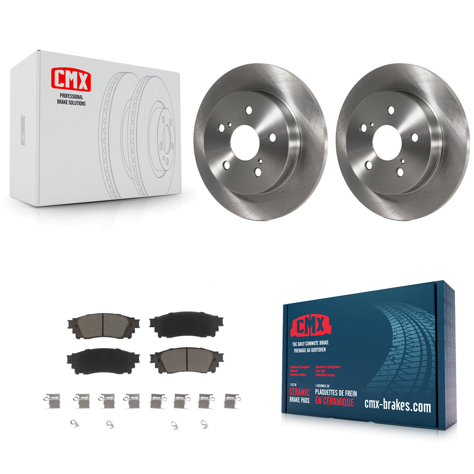 Rear Disc Brake Rotors And Ceramic Pads Kit For Toyota Camry RAV4 Lexus NX200t C-HR NX300 ES350 Avalon NX300h ES300h UX250h UX200 ES250 Venza Corolla Cross K8C-101907