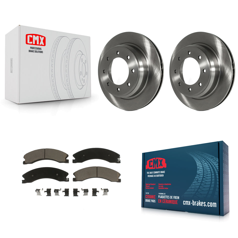 Rear Disc Brake Rotors And Ceramic Pads Kit For 2012-2021 Nissan NV2500 NV3500 NV1500 K8C-101908