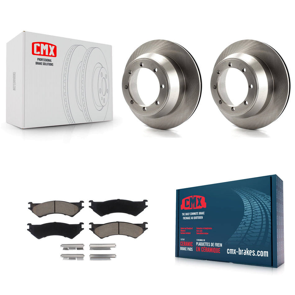 Rear Disc Brake Rotors And Ceramic Pads Kit For Ford E-350 Super Duty Econoline Club Wagon F-150 Heritage K8C-101913