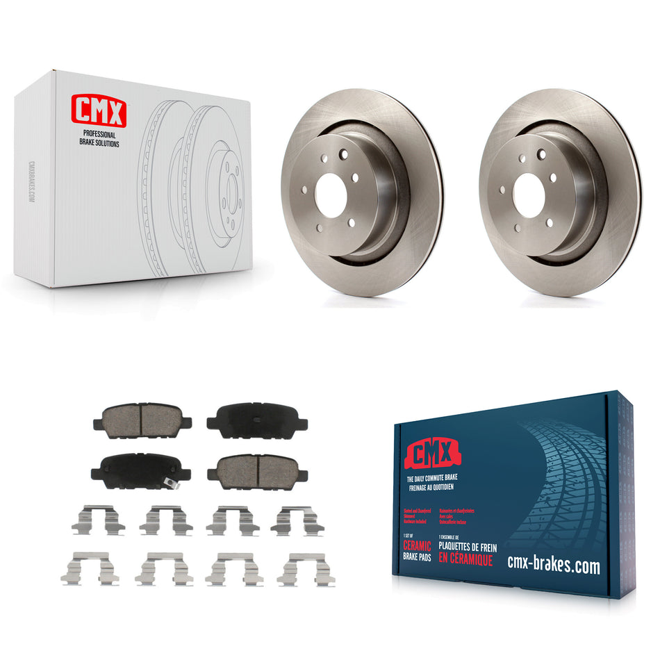Rear Disc Brake Rotors And Ceramic Pads Kit For INFINITI G37 G35 Q60 K8C-101919