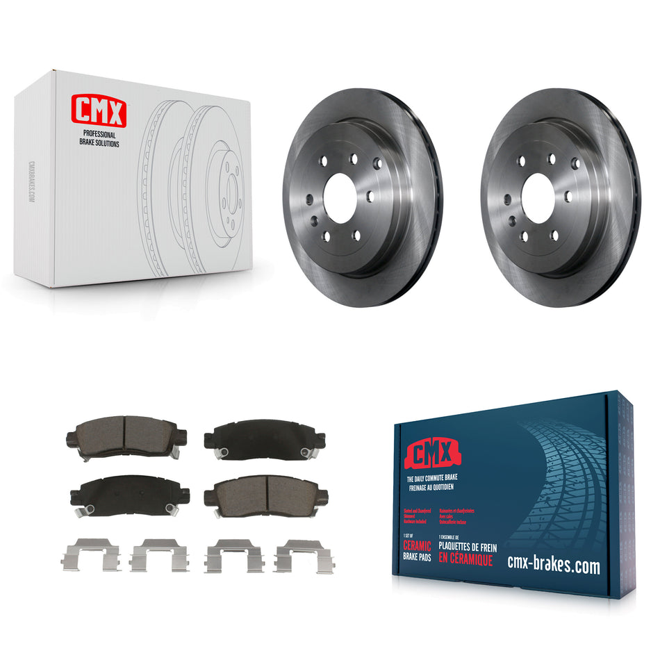 Rear Disc Brake Rotors And Ceramic Pads Kit For Chevrolet Traverse GMC Acadia Buick Enclave Saturn Outlook Limited K8C-101923