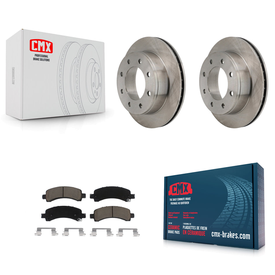 Rear Disc Brake Rotors And Ceramic Pads Kit For Chevrolet Express 2500 GMC 3500 Savana K8C-101941