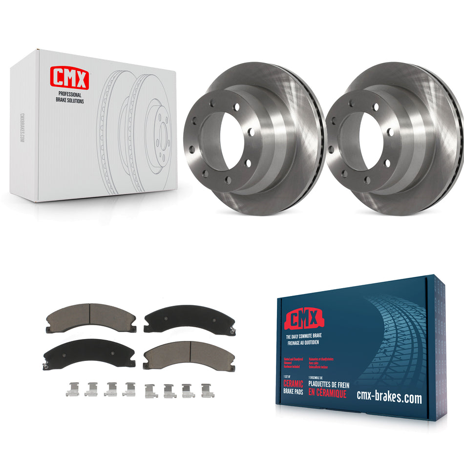 Rear Disc Brake Rotors And Ceramic Pads Kit For Chevrolet Express 3500 GMC Savana 4500 K8C-101942