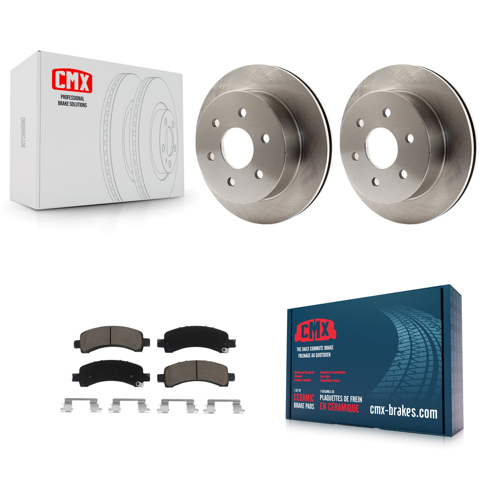 Rear Disc Brake Rotors And Ceramic Pads Kit For Chevrolet Express 2500 GMC Savana K8C-101943