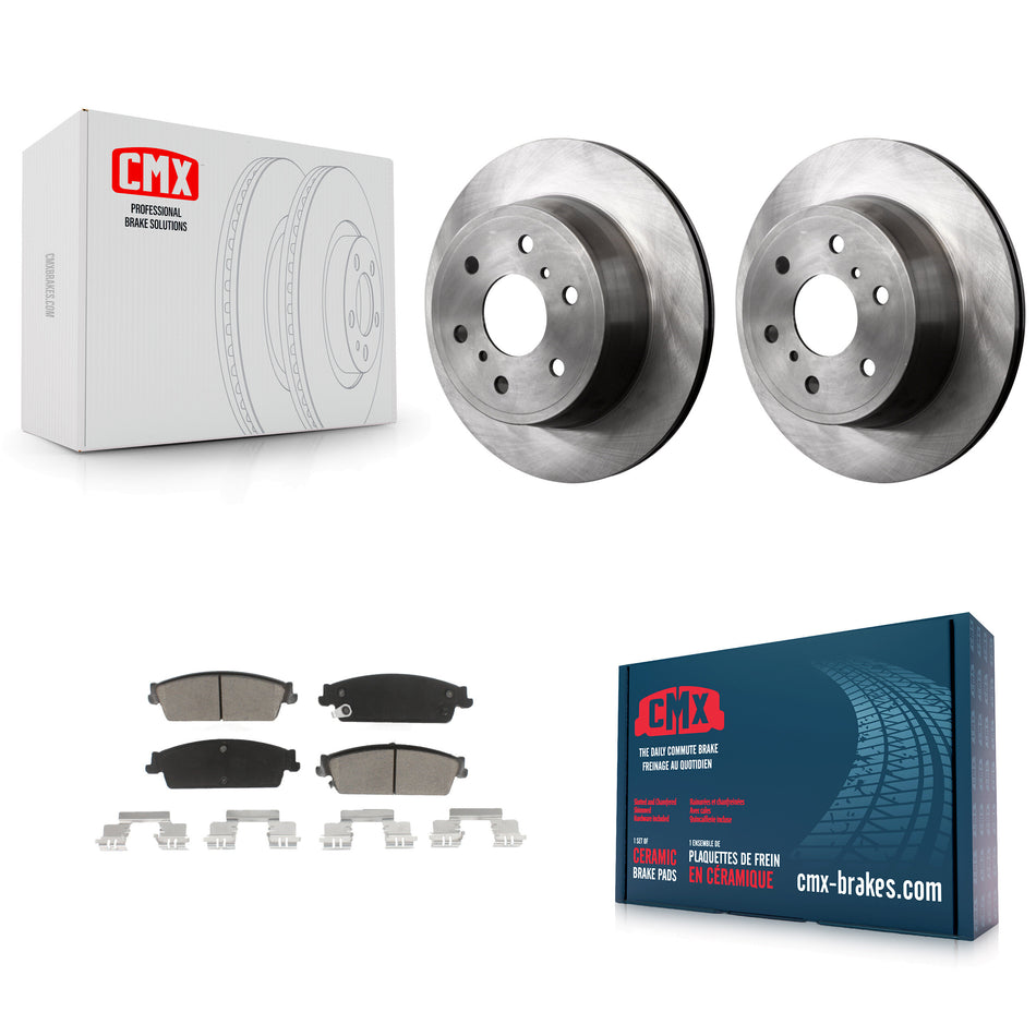 Rear Disc Brake Rotors And Ceramic Pads Kit For Chevrolet Silverado 1500 GMC Sierra Tahoe Suburban Yukon Cadillac XL Avalanche Escalade ESV EXT K8C-101952
