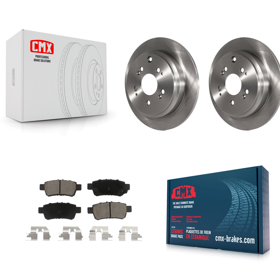 Rear Disc Brake Rotors And Ceramic Pads Kit For 2005-2010 Honda Odyssey K8C-101963