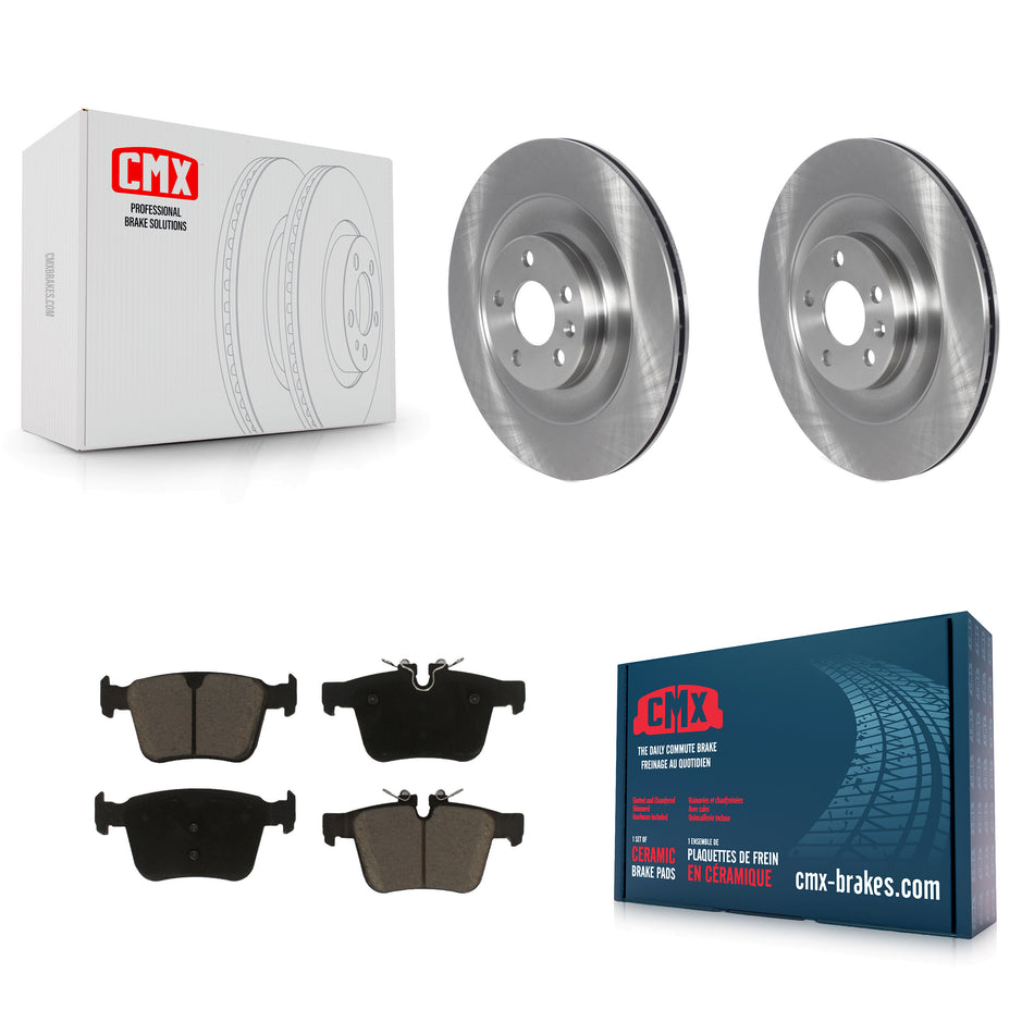 Rear Disc Brake Rotors And Ceramic Pads Kit For 2016-2019 Volvo XC90 With 340mm Diameter Rotor K8C-101969