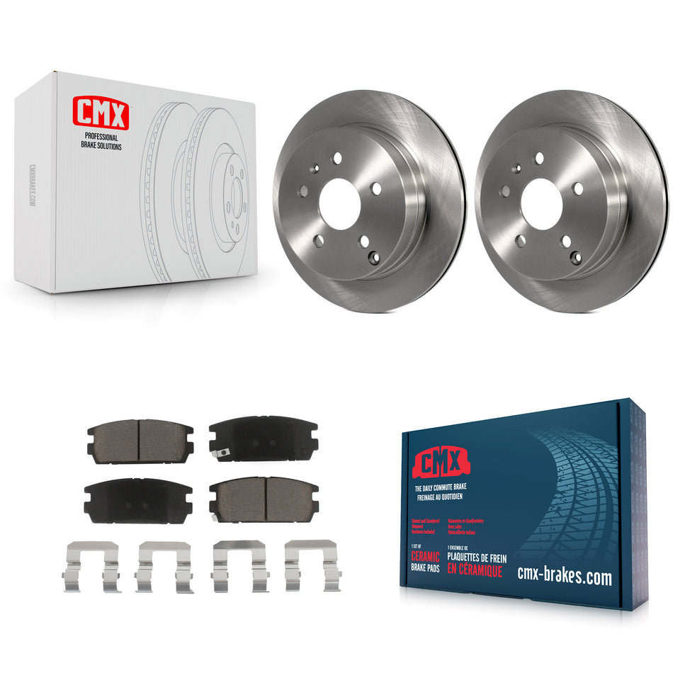 Rear Disc Brake Rotors And Ceramic Pads Kit For 2010-2017 Chevrolet Equinox GMC Terrain K8C-101989