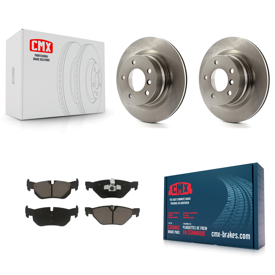 Rear Disc Brake Rotors And Ceramic Pads Kit For 2008-2013 BMW 128i K8C-102003