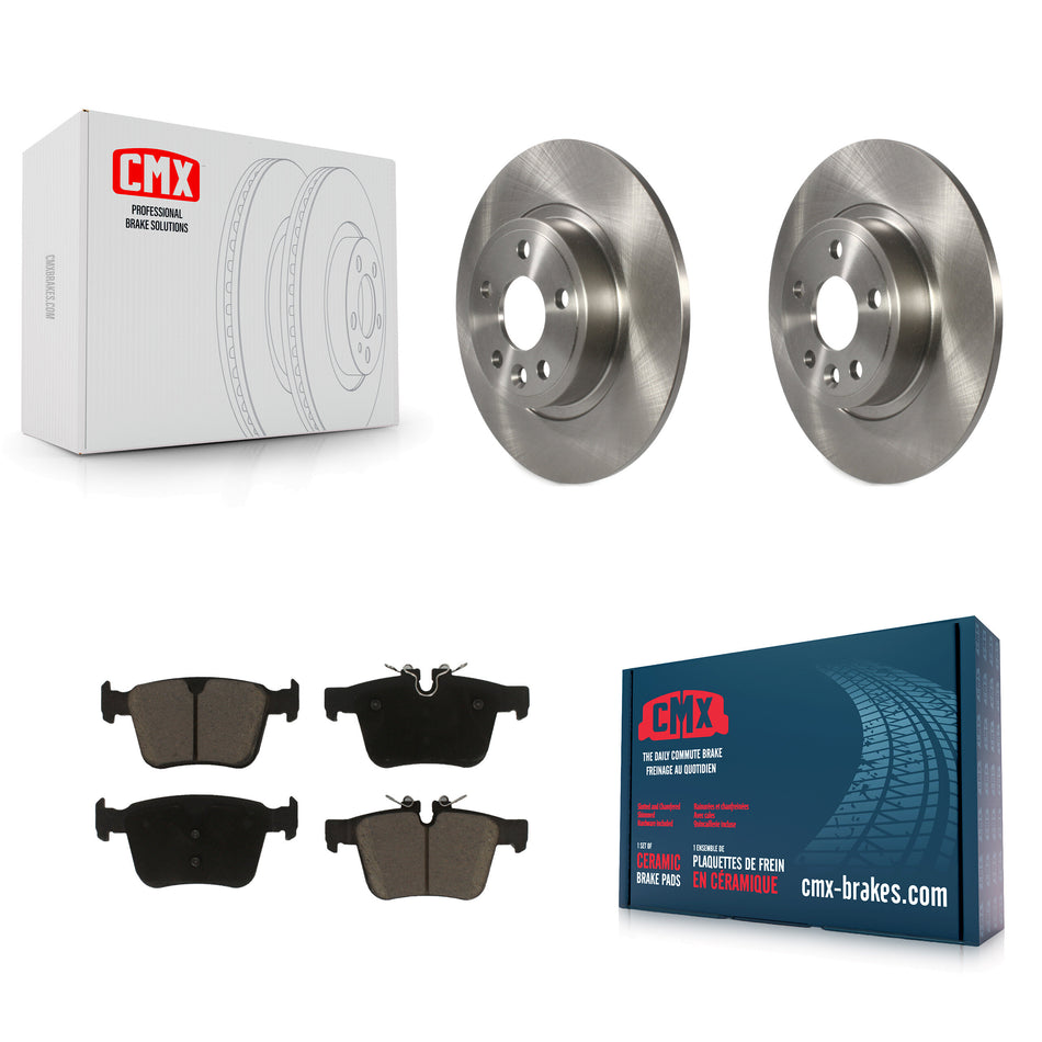 Rear Disc Brake Rotors And Ceramic Pads Kit For Land Rover Discovery Sport Jaguar E-Pace K8C-102007