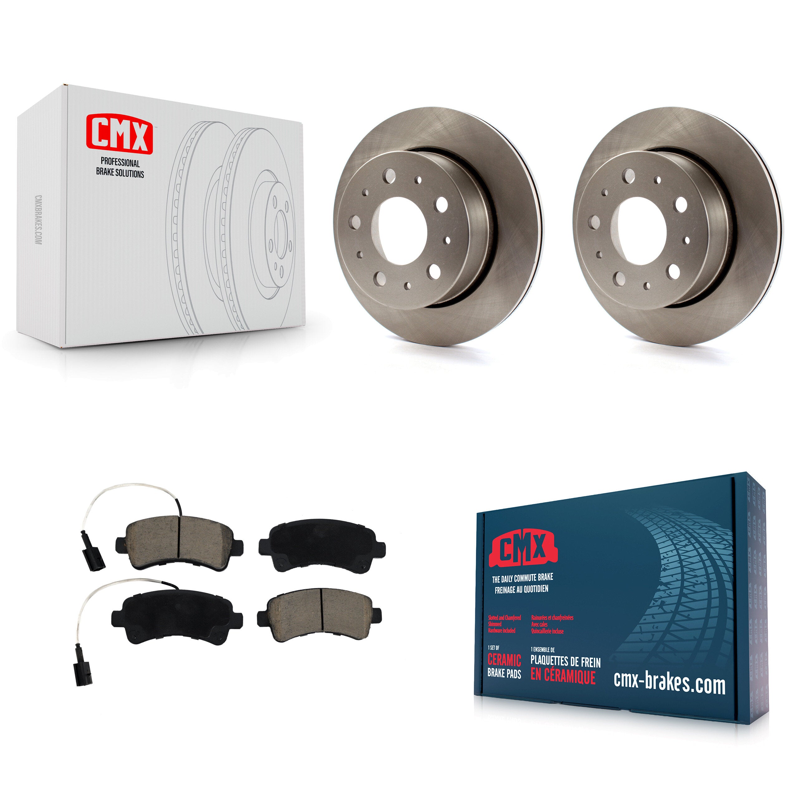 Rear Disc Brake Rotors Ceramic Pad Kit For Ram ProMaster 2500 3500 1500 With Vented Rotor K8C-102012