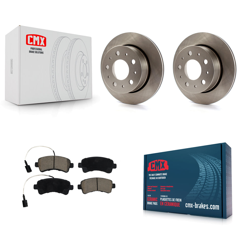 Rear Disc Brake Rotors Ceramic Pad Kit For Ram ProMaster 2500 3500 1500 With Vented Rotor K8C-102012