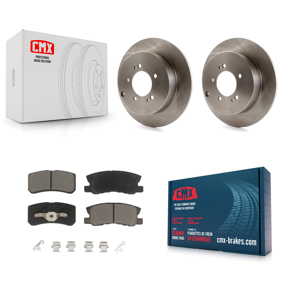 Rear Disc Brake Rotors And Ceramic Pads Kit For Mitsubishi Lancer Outlander K8C-102015