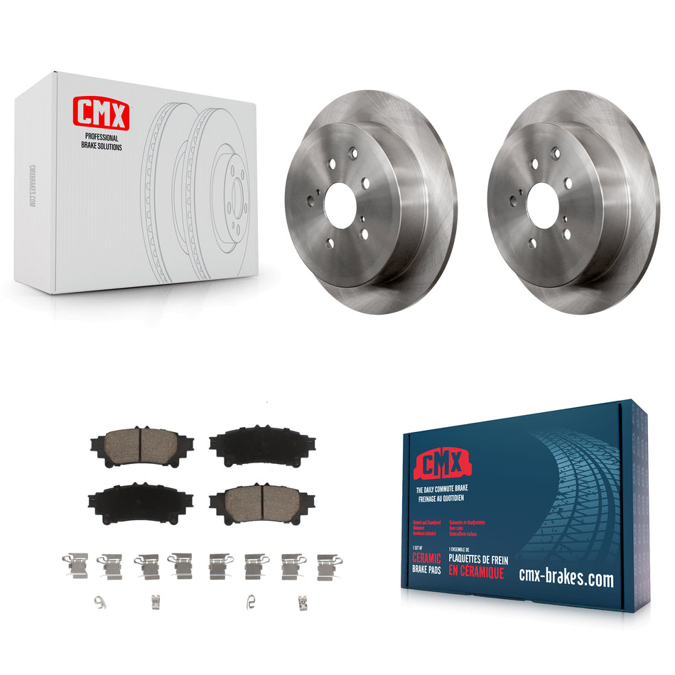 Rear Disc Brake Rotors And Ceramic Pads Kit For Toyota Highlander Sienna Lexus RX350 RX450h K8C-102024