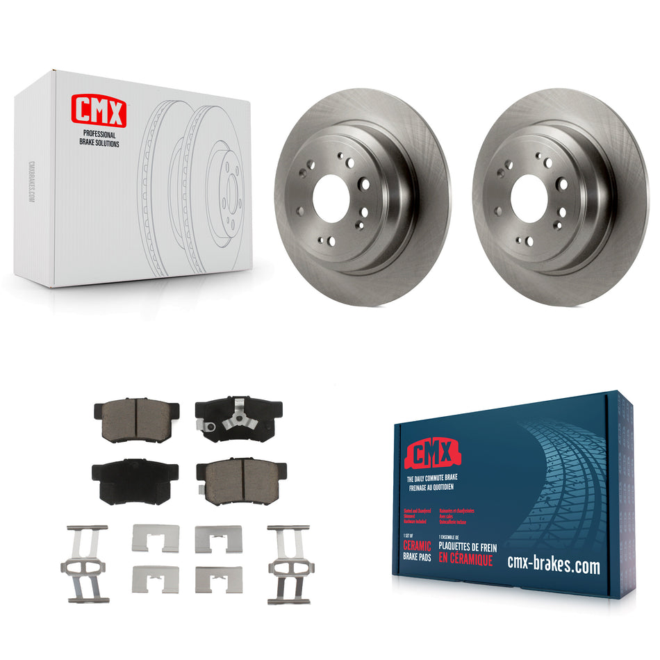 Rear Disc Brake Rotors And Ceramic Pads Kit For Honda Crosstour Accord K8C-102047