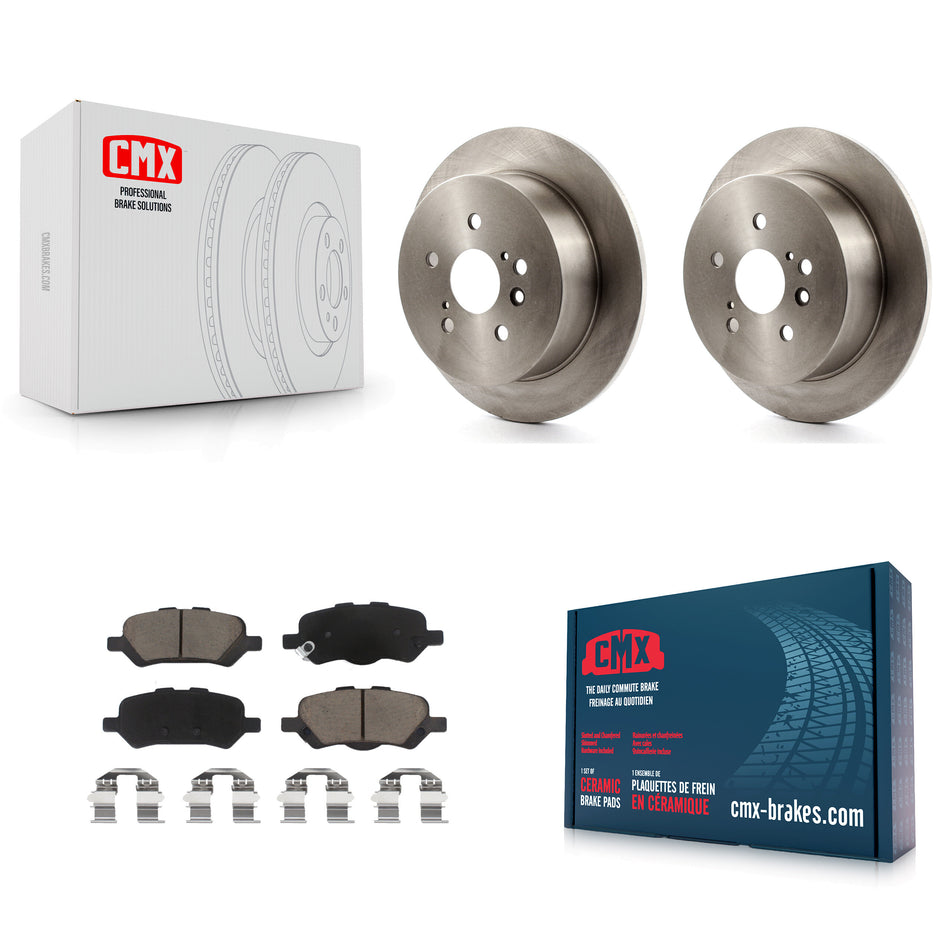 Rear Disc Brake Rotors And Ceramic Pads Kit For 2009-2016 Toyota Venza K8C-102051
