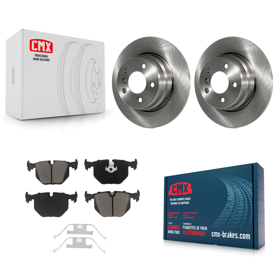 Rear Disc Brake Rotors And Ceramic Pads Kit For BMW X5 K8C-102055