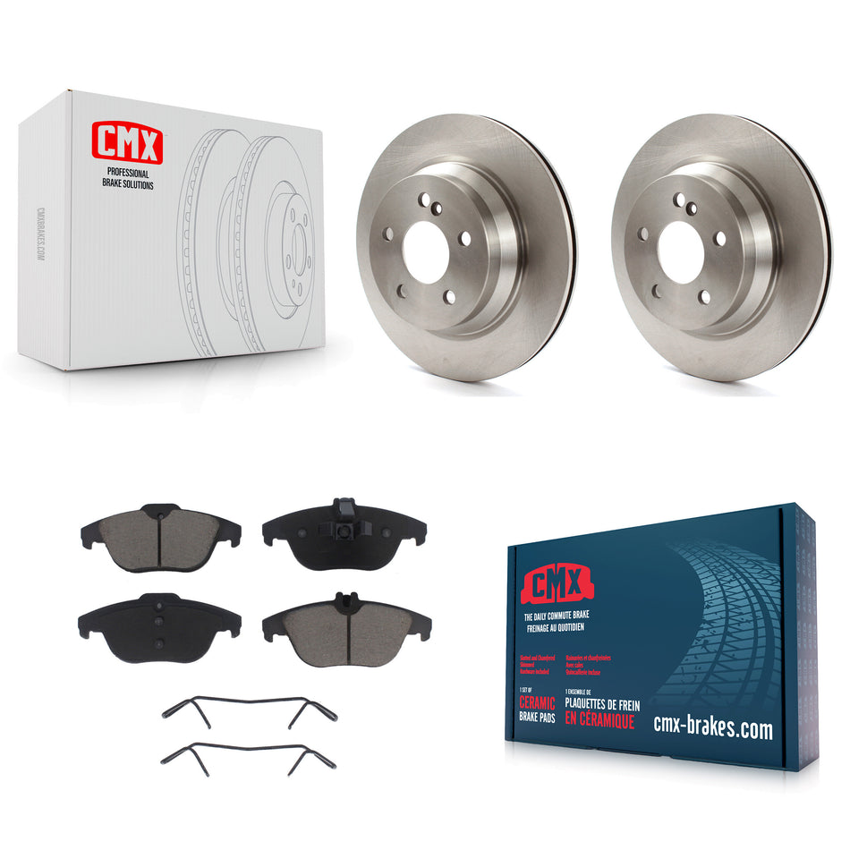 Rear Disc Brake Rotors And Ceramic Pads Kit For Mercedes-Benz GLK350 E350 GLK250 K8C-102056