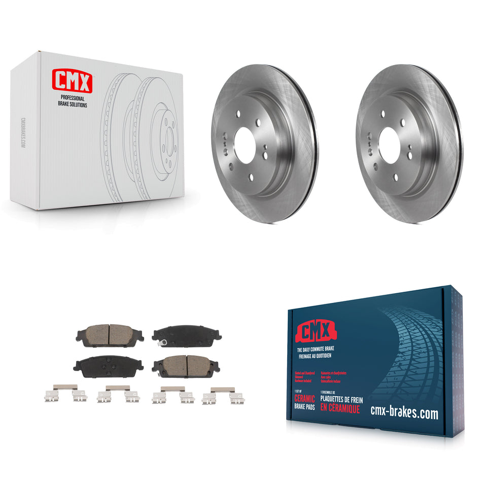 Rear Brake Rotors Ceramic Pad Kit For 2019 Chevrolet Silverado 1500 LD GMC Sierra Limited K8C-102062