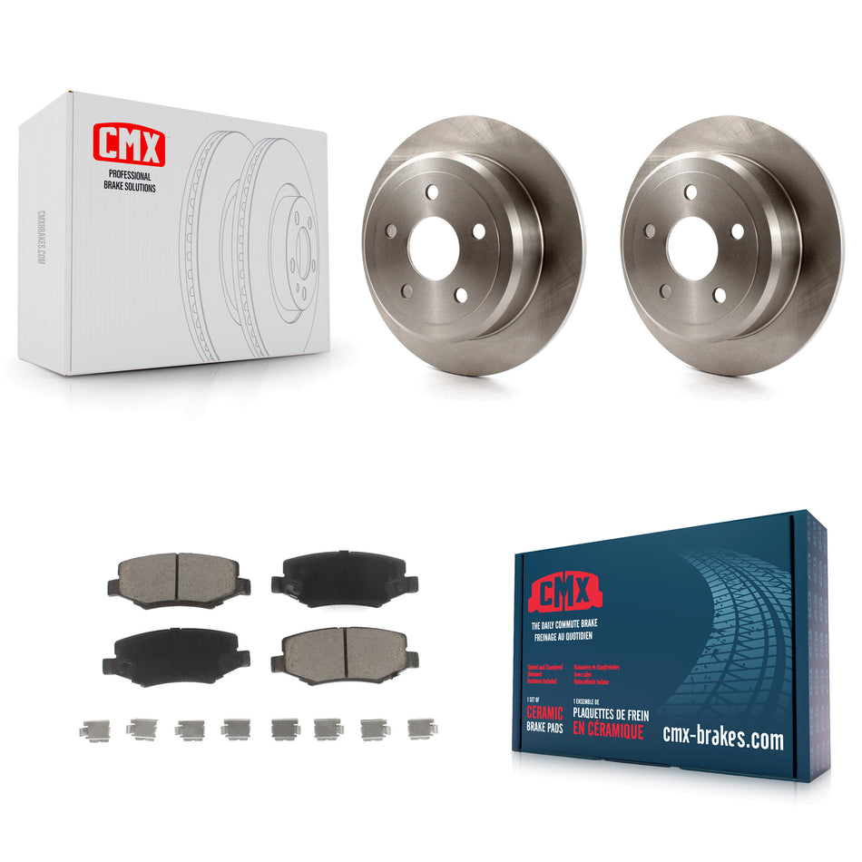 Rear Disc Brake Rotors And Ceramic Pads Kit For Jeep Wrangler JK K8C-102065