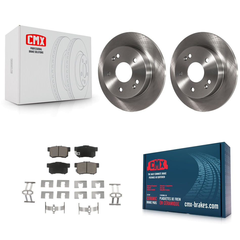 Rear Disc Brake Rotors And Ceramic Pads Kit For 1997-2001 Honda Prelude K8C-102081