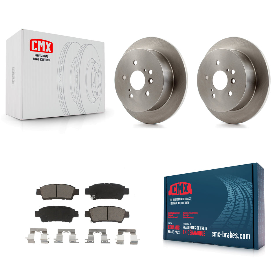 Rear Disc Brake Rotors And Ceramic Pads Kit For 2004-2010 Toyota Sienna K8C-102085