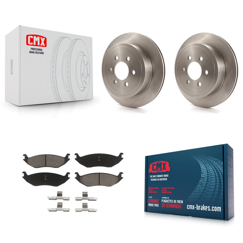 Rear Disc Brake Rotors And Ceramic Pads Kit For 2003 Dodge Durango K8C-102088
