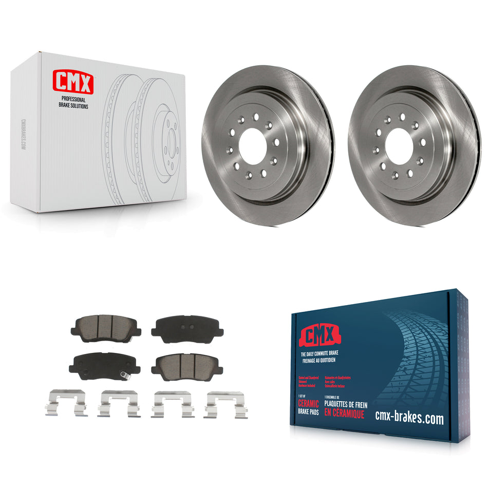 Rear Disc Brake Rotors And Ceramic Pads Kit For Cadillac ATS K8C-102102