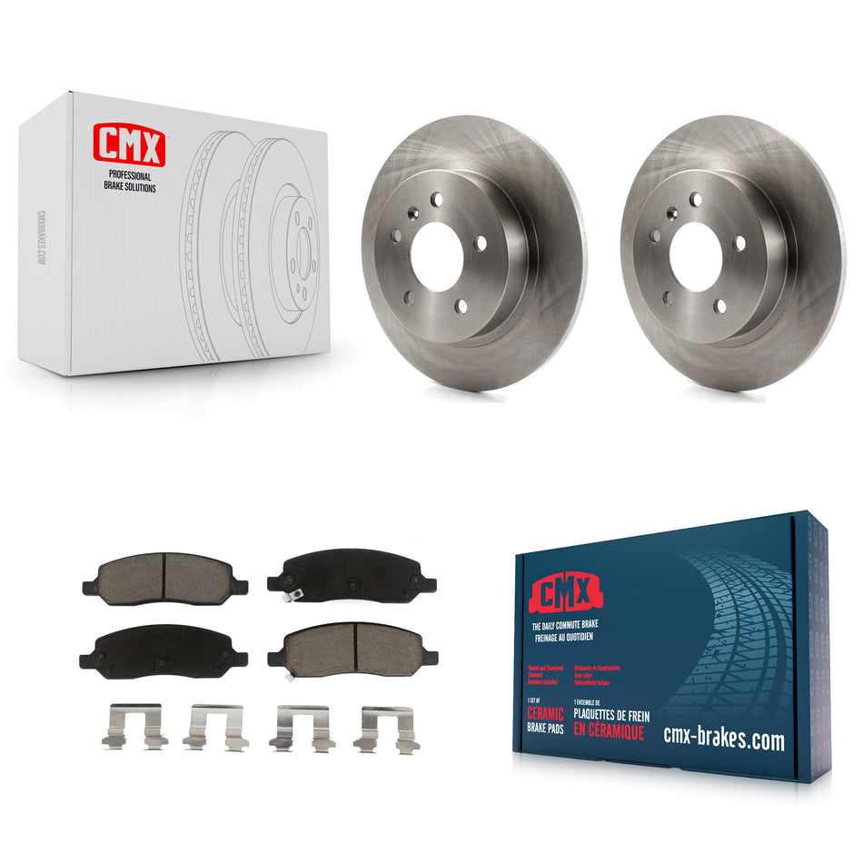 Rear Disc Brake Rotors And Ceramic Pads Kit For 2006-2011 Buick Lucerne Cadillac DTS K8C-102106