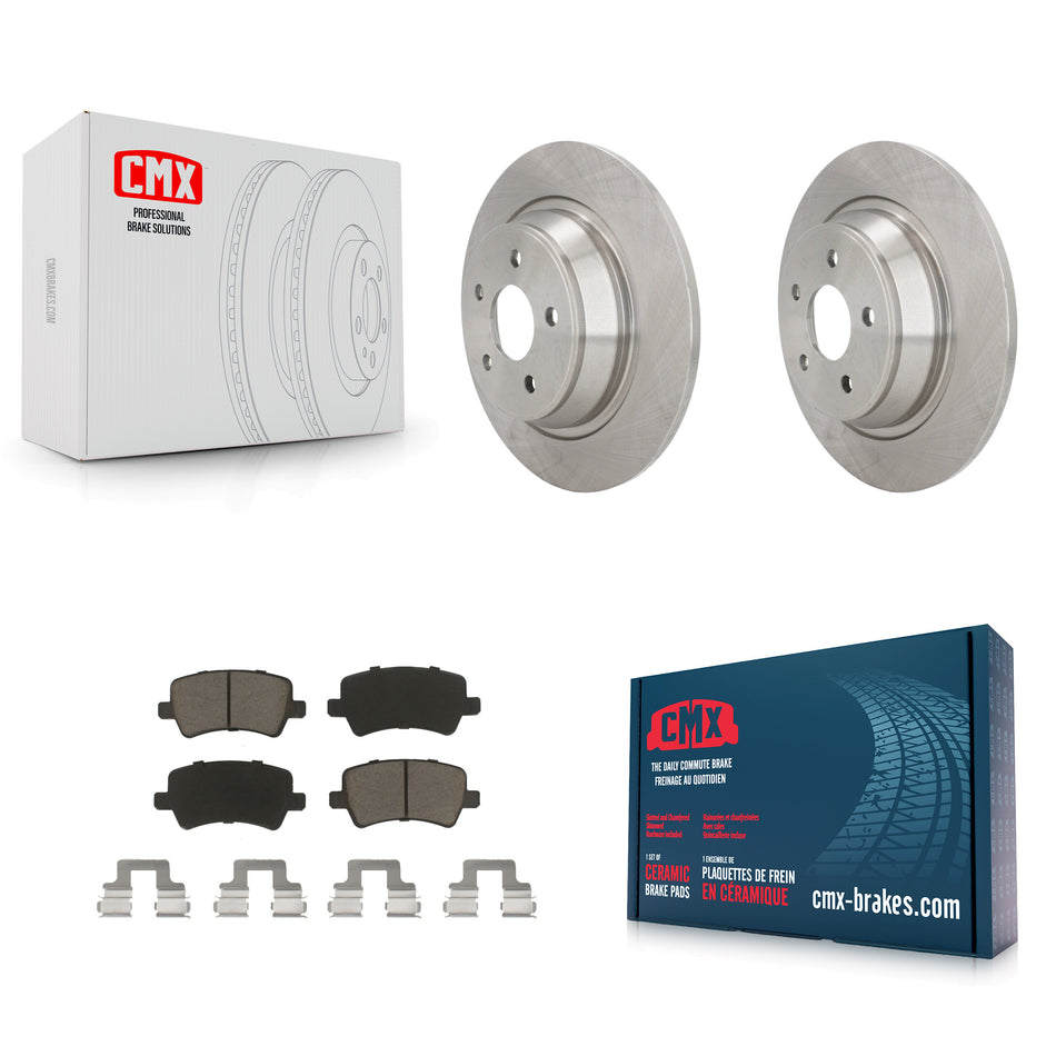 Rear Disc Brake Rotors And Ceramic Pads Kit For 2012-2015 Land Rover Range Evoque K8C-102114