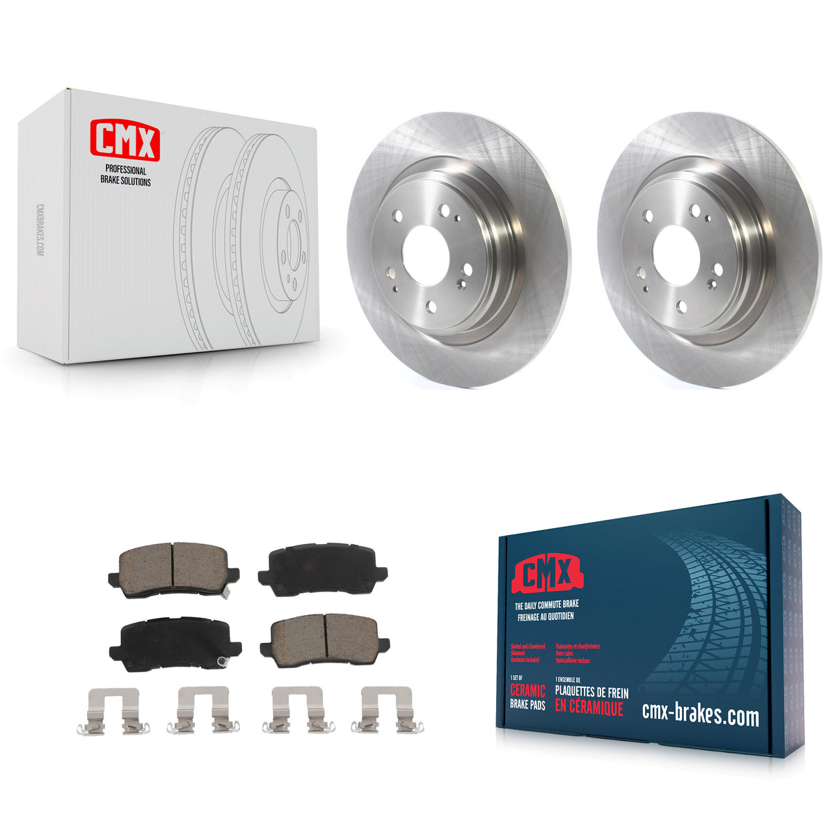 Rear Disc Brake Rotors And Ceramic Pads Kit For 2017-2020 Acura MDX K8C-102124