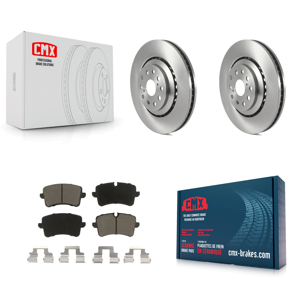 Rear Disc Brake Rotors And Ceramic Pads Kit For Audi A8 Quattro S6 S7 S8 K8C-102127