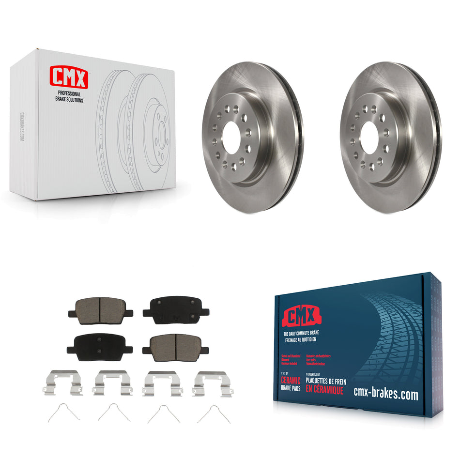Rear Disc Brake Rotors And Ceramic Pads Kit For Chevrolet Traverse GMC Acadia Cadillac XT5 Buick Enclave Blazer XT6 K8C-102139