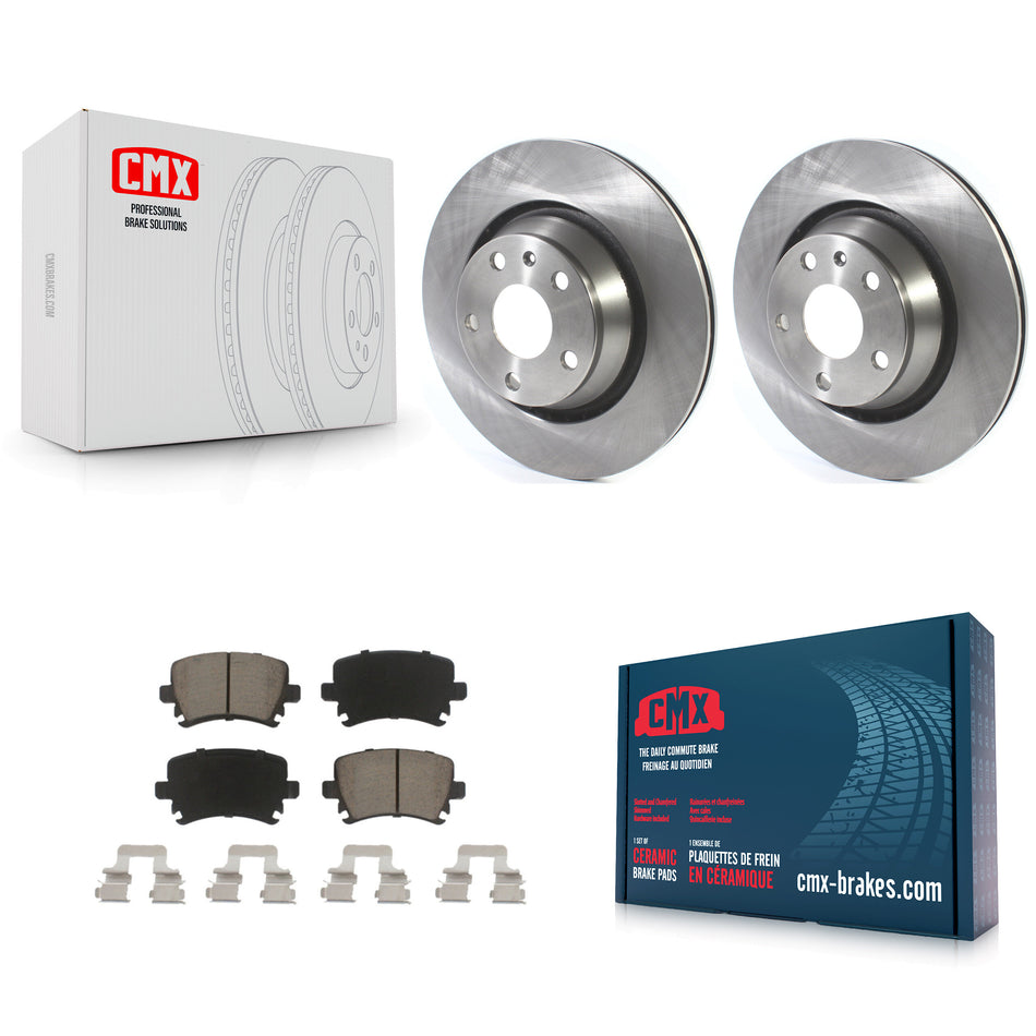 Rear Disc Brake Rotors And Ceramic Pads Kit For Audi TT Quattro RS K8C-102146