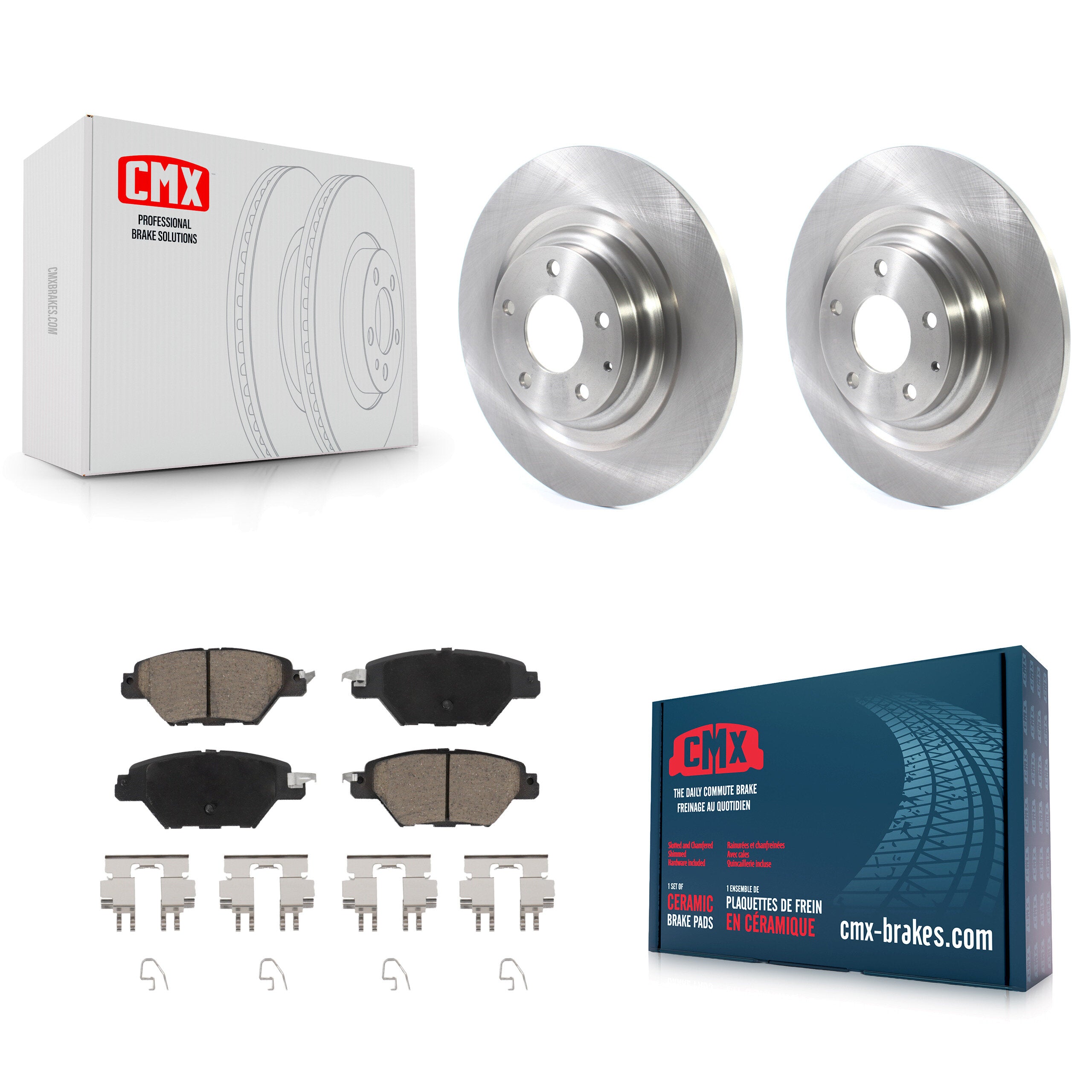 Rear Disc Brake Rotors And Ceramic Pads Kit For 2016-2023 Mazda CX-9 K8C-102148