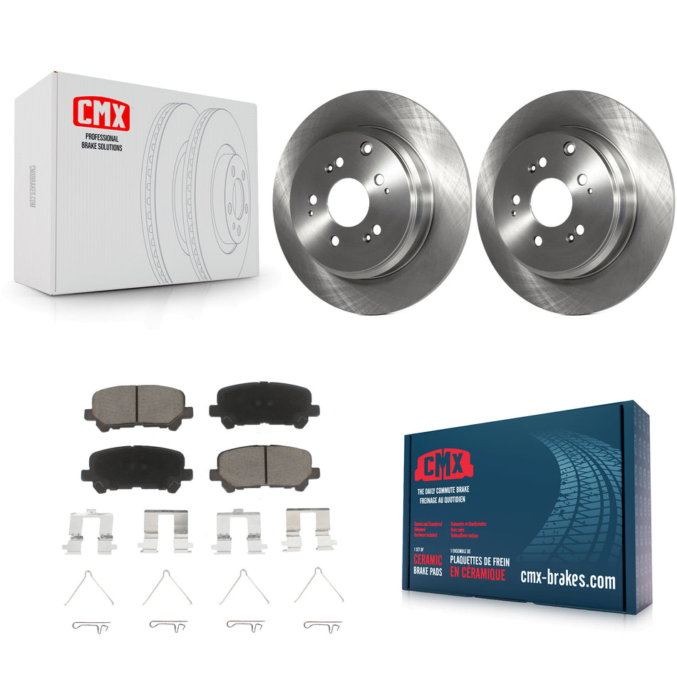 Rear Disc Brake Rotors And Ceramic Pads Kit For Honda Odyssey Pilot Acura MDX ZDX K8C-102150