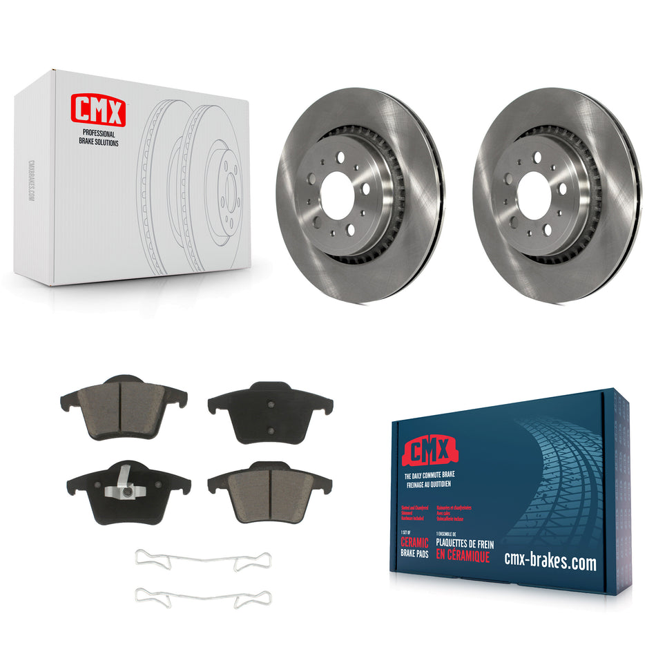 Rear Disc Brake Rotors And Ceramic Pads Kit For 2003-2014 Volvo XC90 K8C-102151
