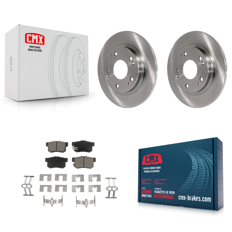 Rear Disc Brake Rotors And Ceramic Pads Kit For 2011-2015 Honda CR-Z K8C-102152