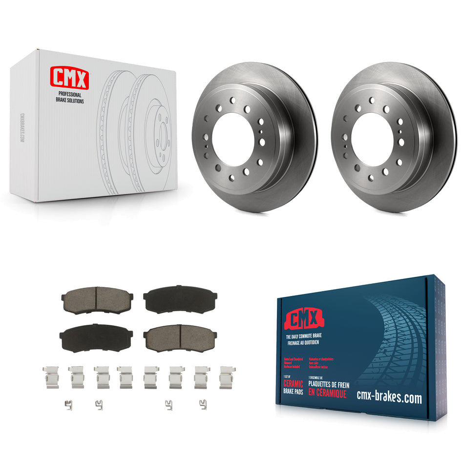 Rear Disc Brake Rotors And Ceramic Pads Kit For Toyota 4Runner Sequoia FJ Cruiser Lexus GX470 K8C-102161