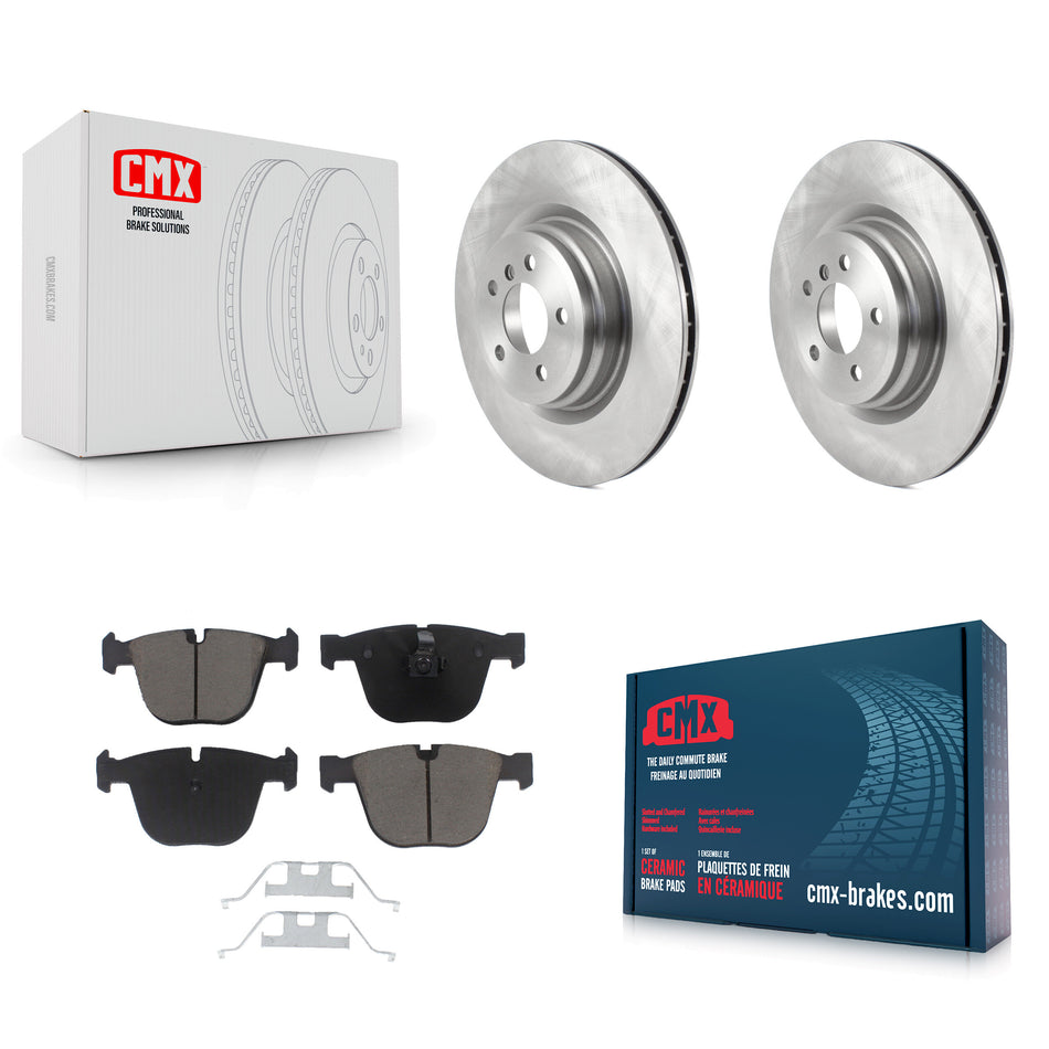 Rear Disc Brake Rotors And Ceramic Pads Kit For BMW 750Li xDrive 750i 550i GT Alpina B7 760Li B7L ActiveHybrid 7 K8C-102170